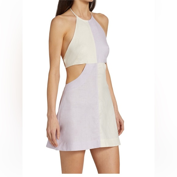 MATTHEW BRUCH Tie Halter Mini Dress - Picture 4 of 5